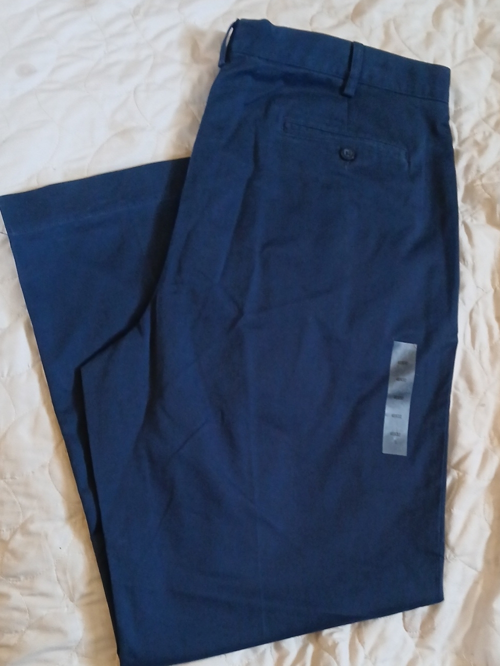 Men's Navy Chino Pants - Classic Straight Fit
